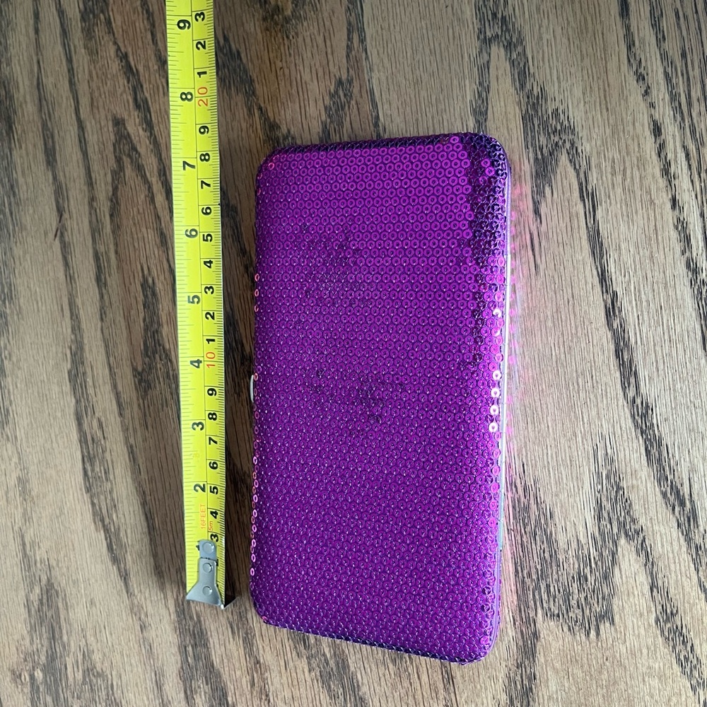 Purple sequins purse